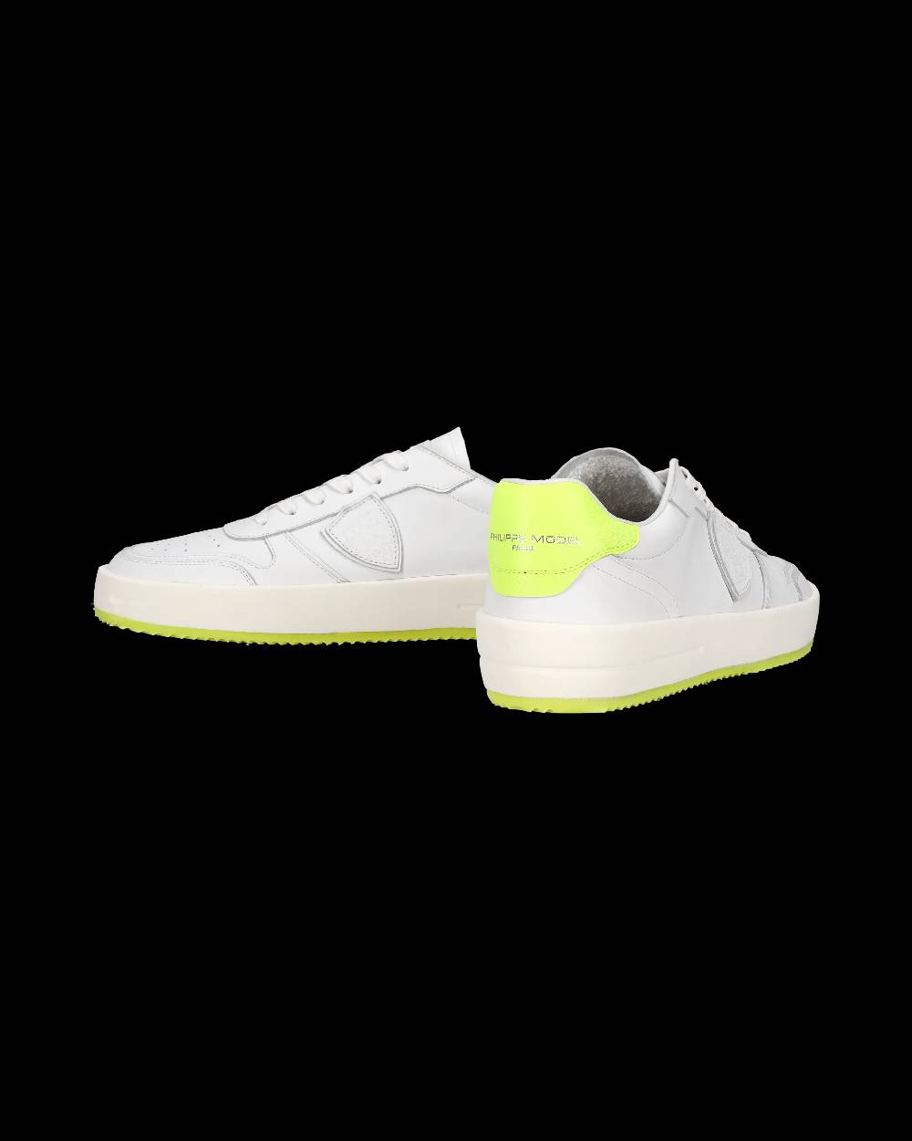Philippe Model Sneaker Bassa Nice Uomo - Bianco E Giallo Fluo