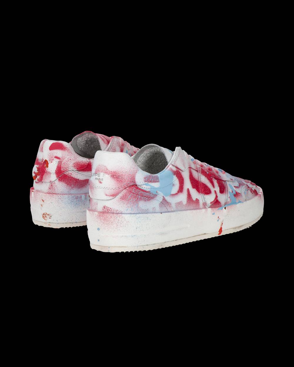 Philippe Model Sneaker Bassa Nice Uomo - Bianco, Rosso E Azzurro