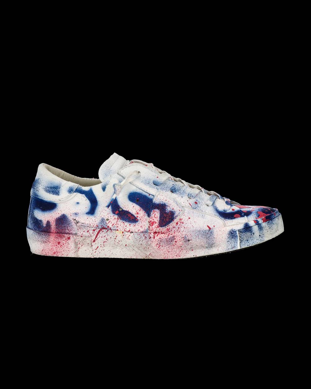 Philippe Model Sneaker Bassa PRSX Donna - Bianco, Blu E Rosso