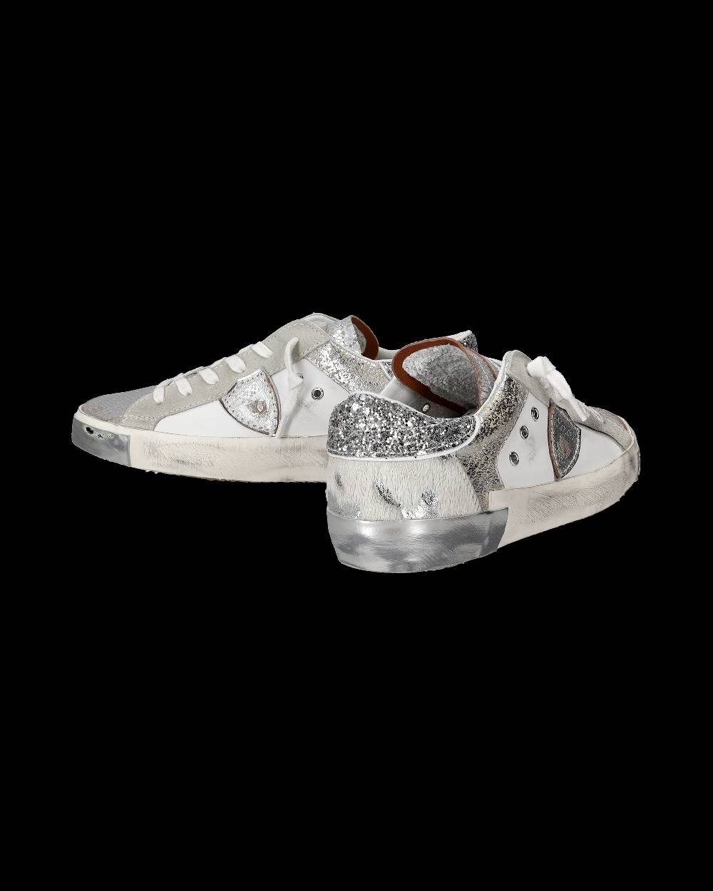 Philippe Model Sneaker Bassa PRSX Donna - Bianco E Argento