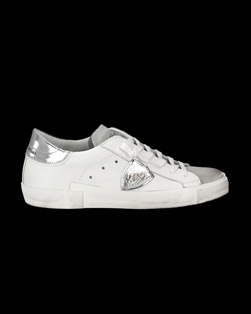 Philippe Model Sneaker Bassa Prsx Donna - Bianco E Argento