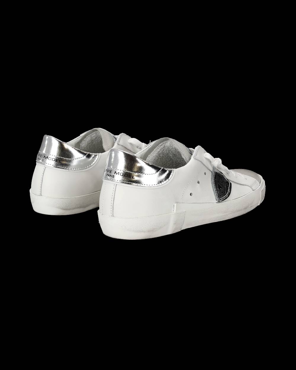 Philippe Model Sneaker Bassa Prsx Donna - Bianco E Argento