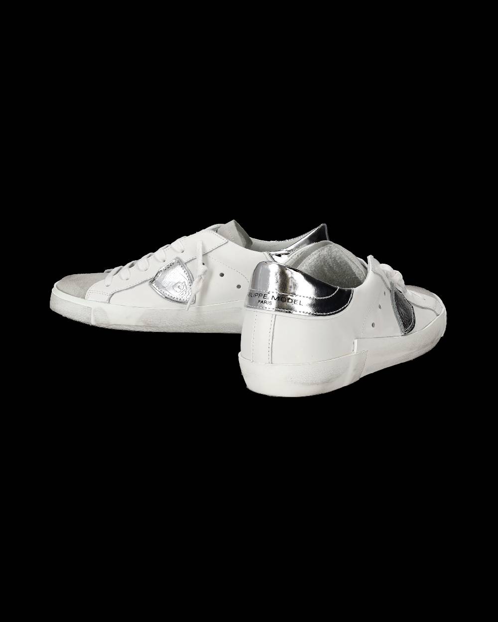 Philippe Model Sneaker Bassa Prsx Donna - Bianco E Argento