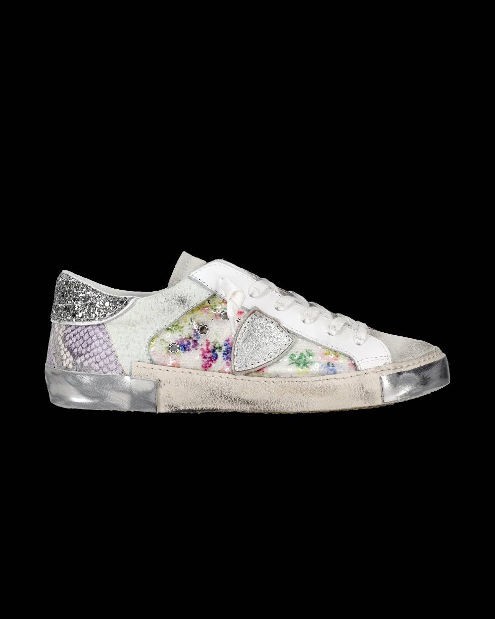 Philippe Model Sneaker Bassa PRSX Donna - Bianco E Argento