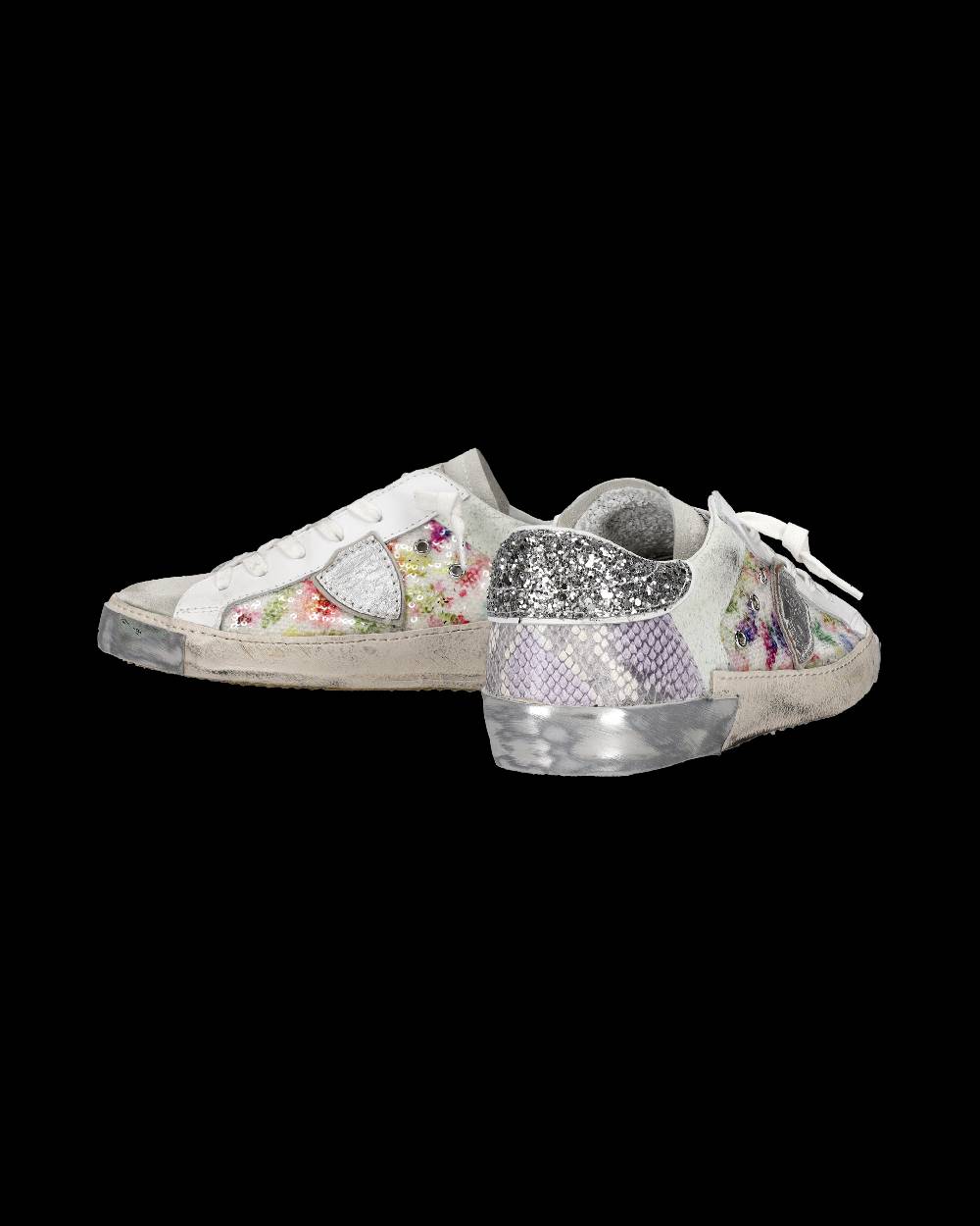 Philippe Model Sneaker Bassa PRSX Donna - Bianco E Argento