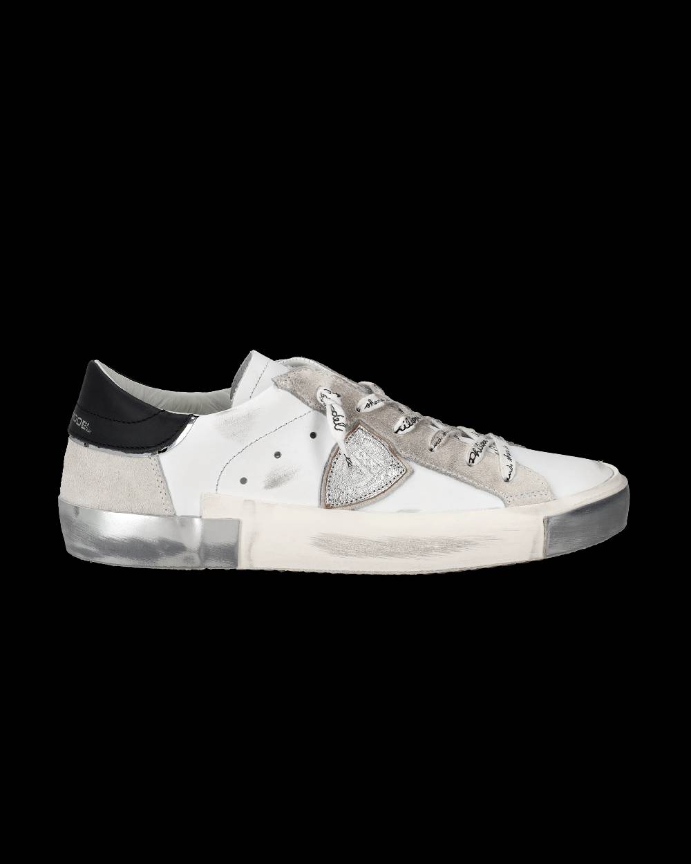 Philippe Model Sneaker Bassa Prsx Donna - Bianco E Argento