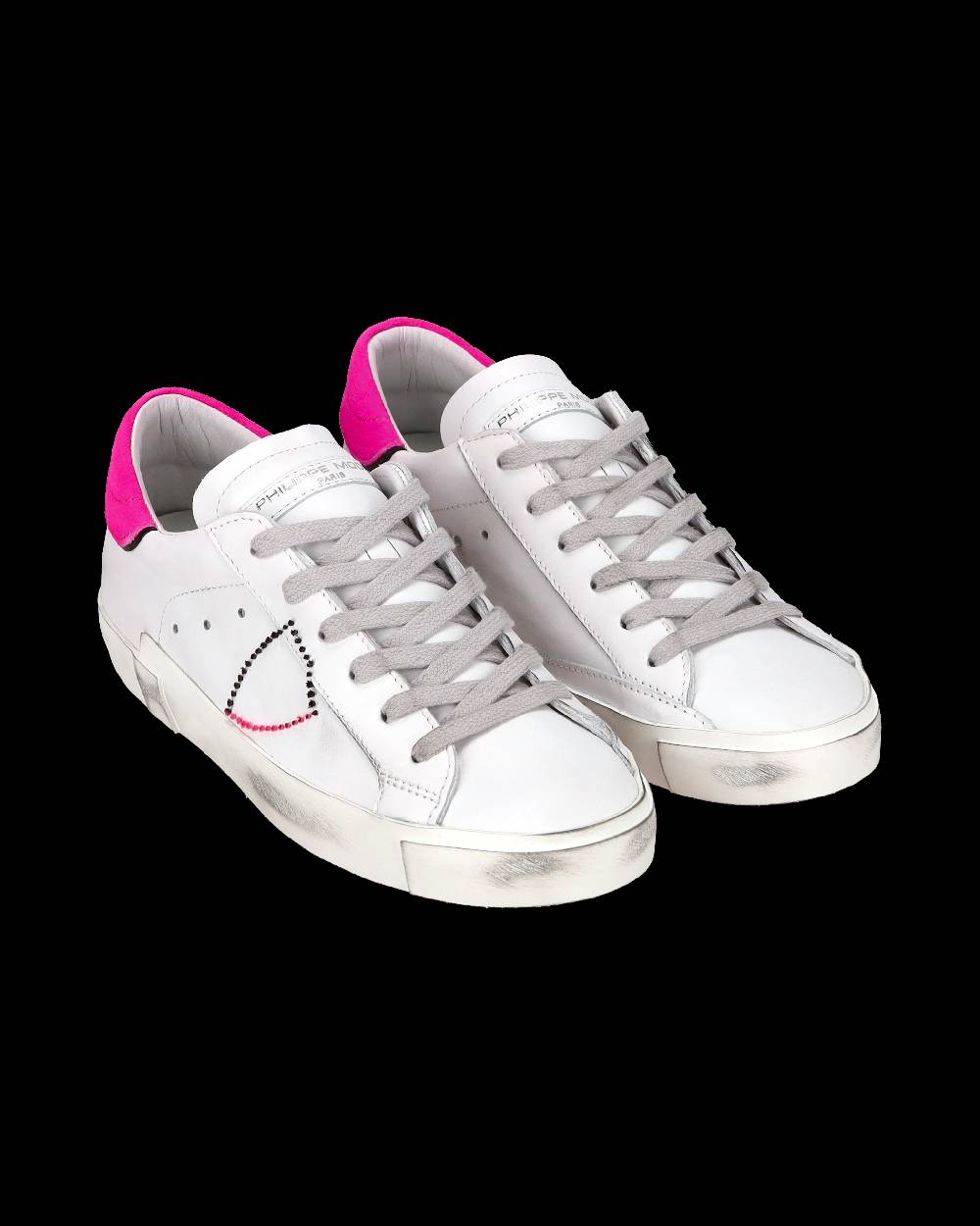 Philippe Model Sneaker bassa PRSX donna - bianco e fucsia Philippe Model Sneaker bassa PRSX donna - bianco e fucsia