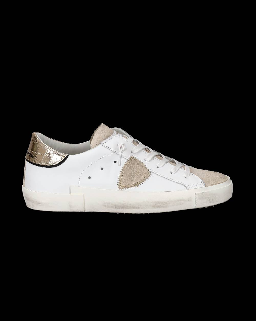Philippe Model Sneaker Bassa Prsx Donna - Bianco E Oro
