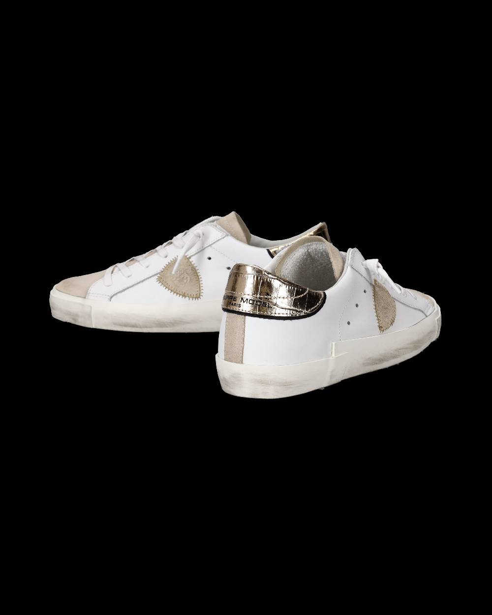 Philippe Model Sneaker Bassa Prsx Donna - Bianco E Oro