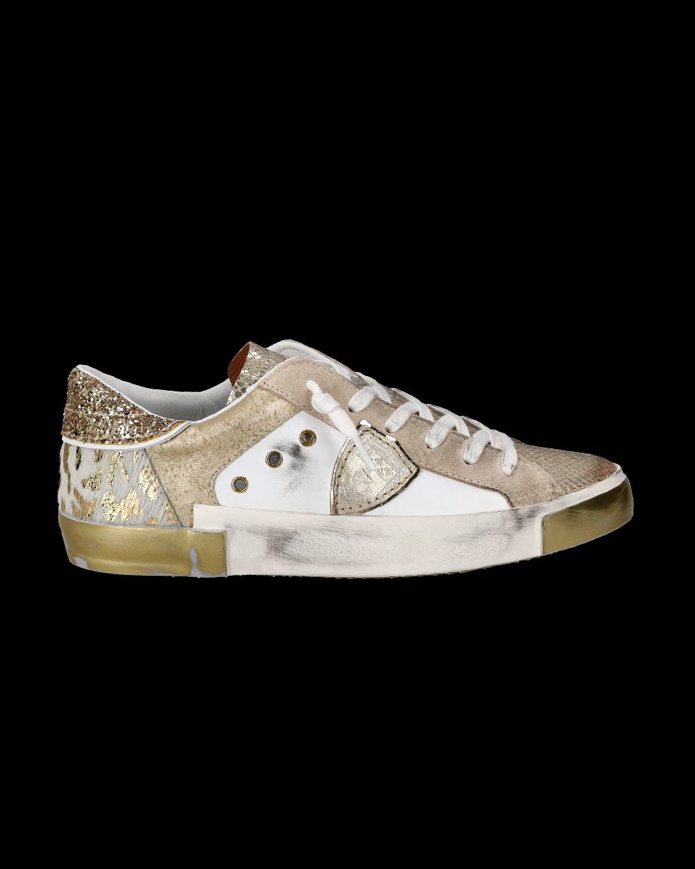 Philippe Model Sneaker Bassa PRSX Donna - Bianco E Oro