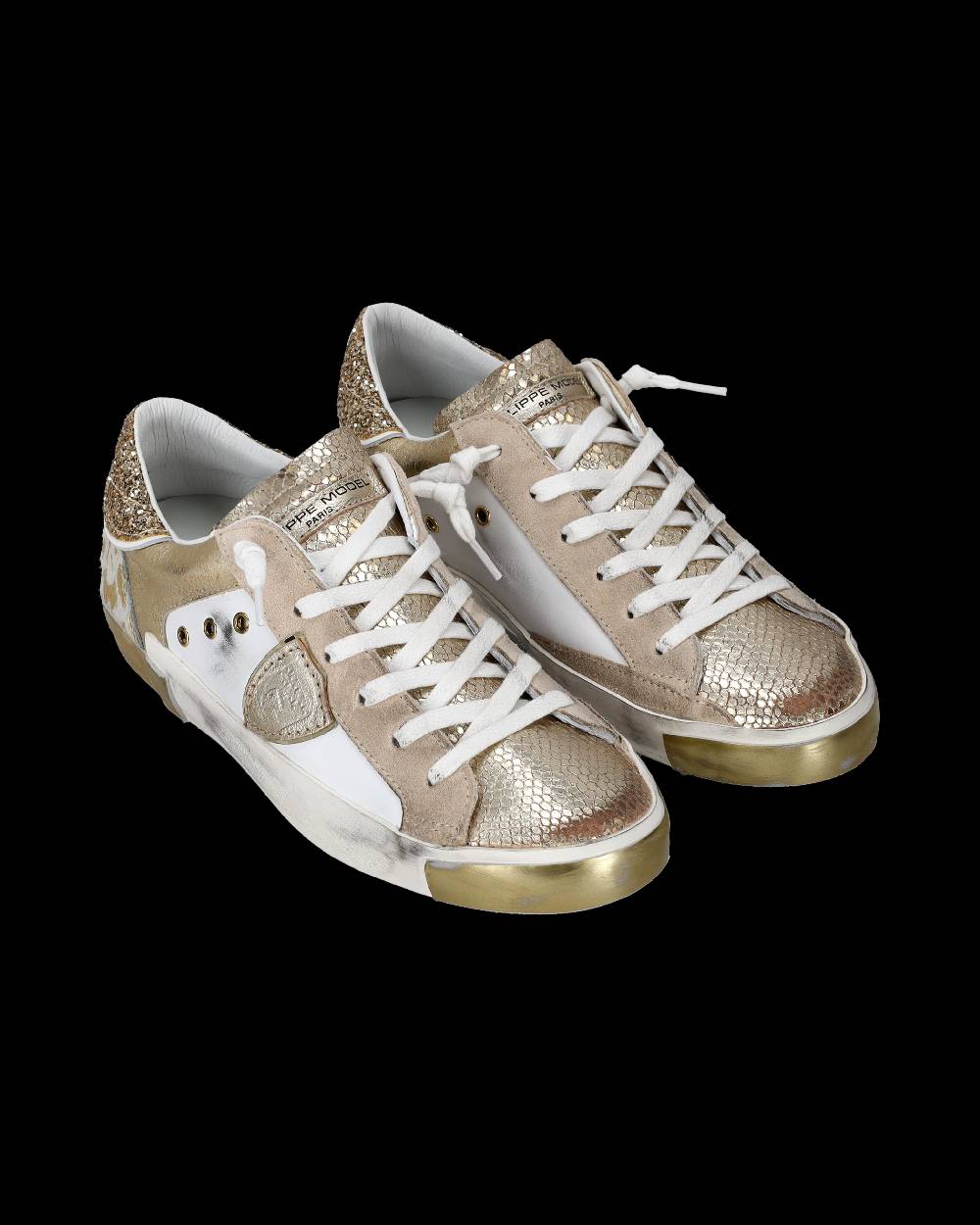 Philippe Model Sneaker bassa PRSX donna - bianco e oro