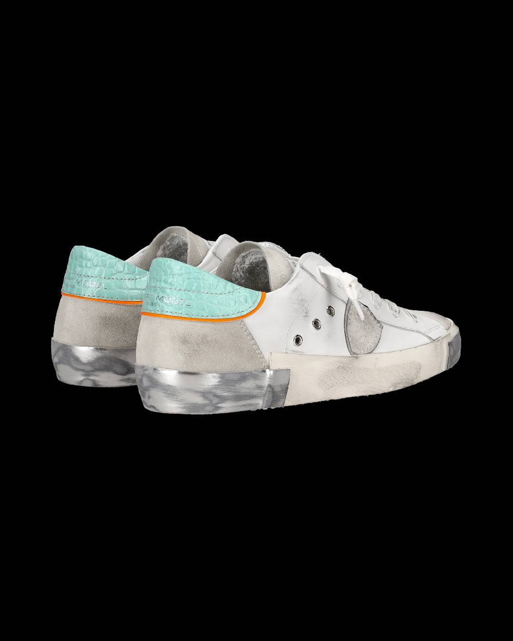 Philippe Model Sneaker Bassa PRSX Donna - Bianco E Verde Acqua