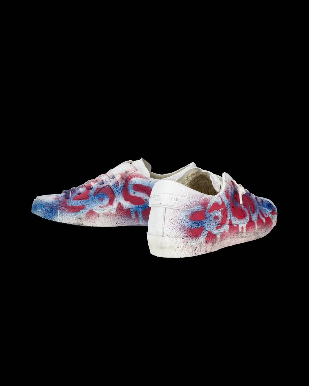 Philippe Model Sneaker Bassa PRSX Donna - Bianco, Rosso E Blu