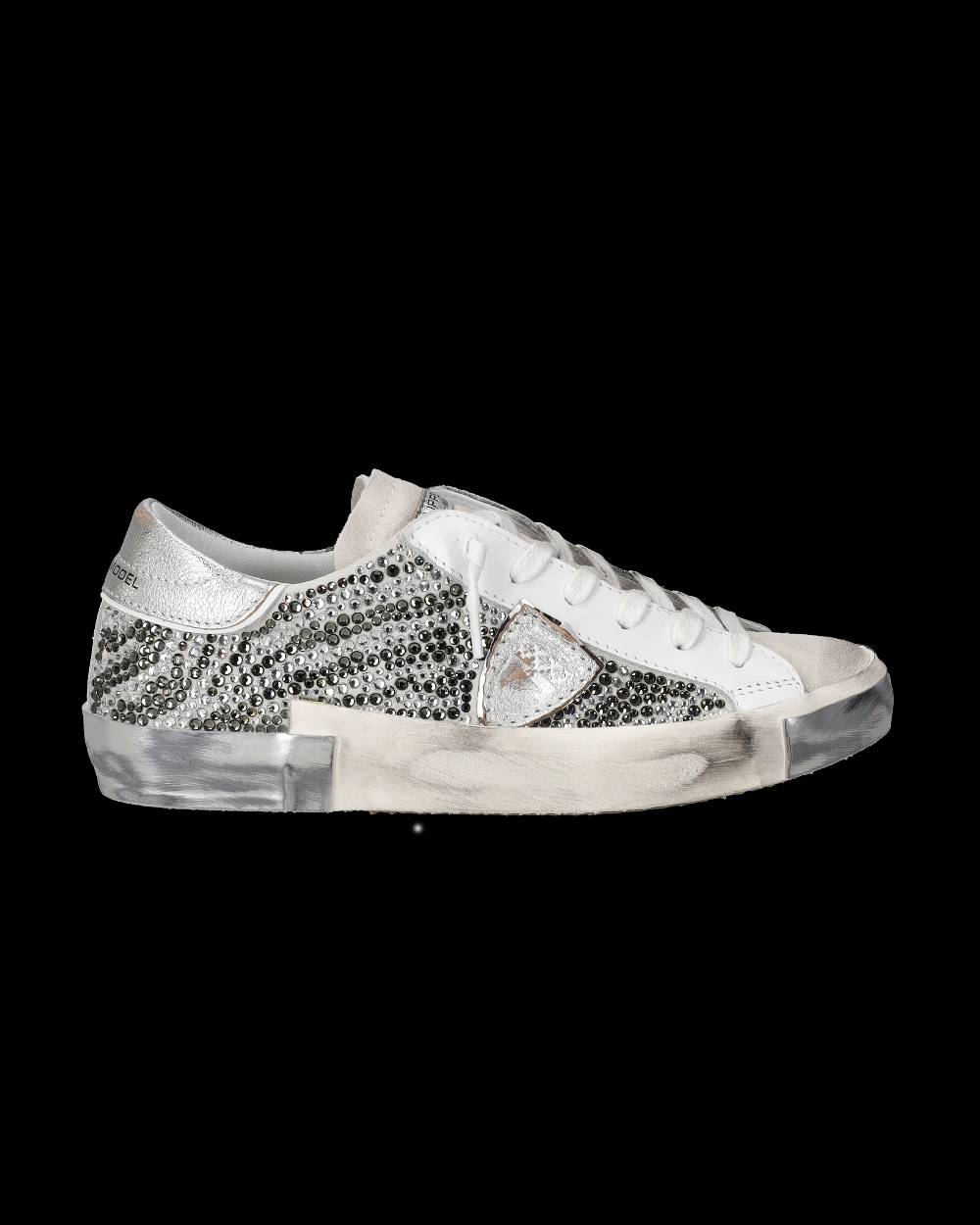Philippe Model Sneaker Bassa PRSX Donna - Cristalli Argento