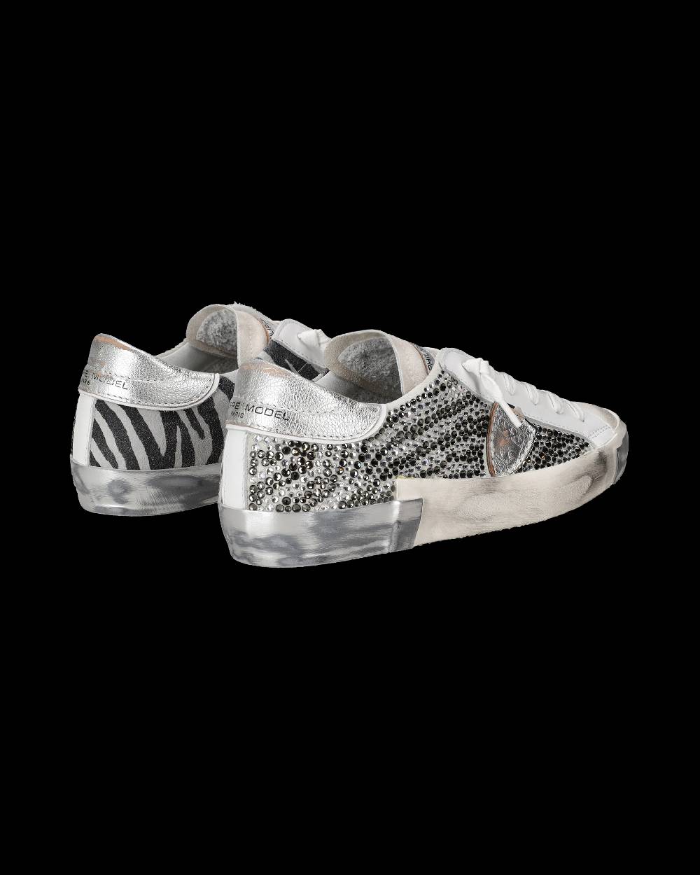 Philippe Model Sneaker Bassa PRSX Donna - Cristalli Argento