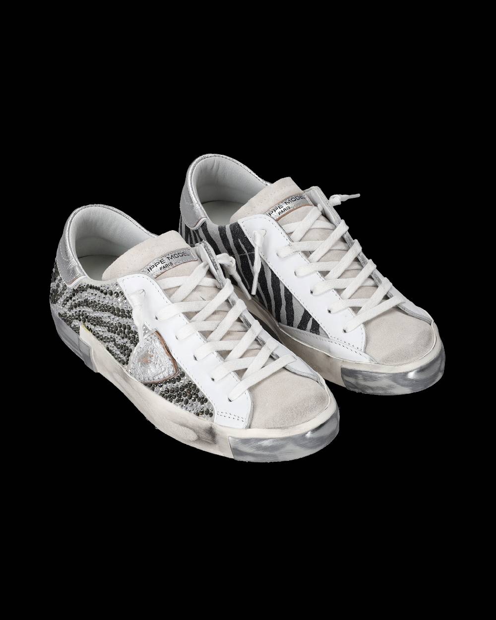 Philippe Model Sneaker bassa PRSX donna - cristalli argento