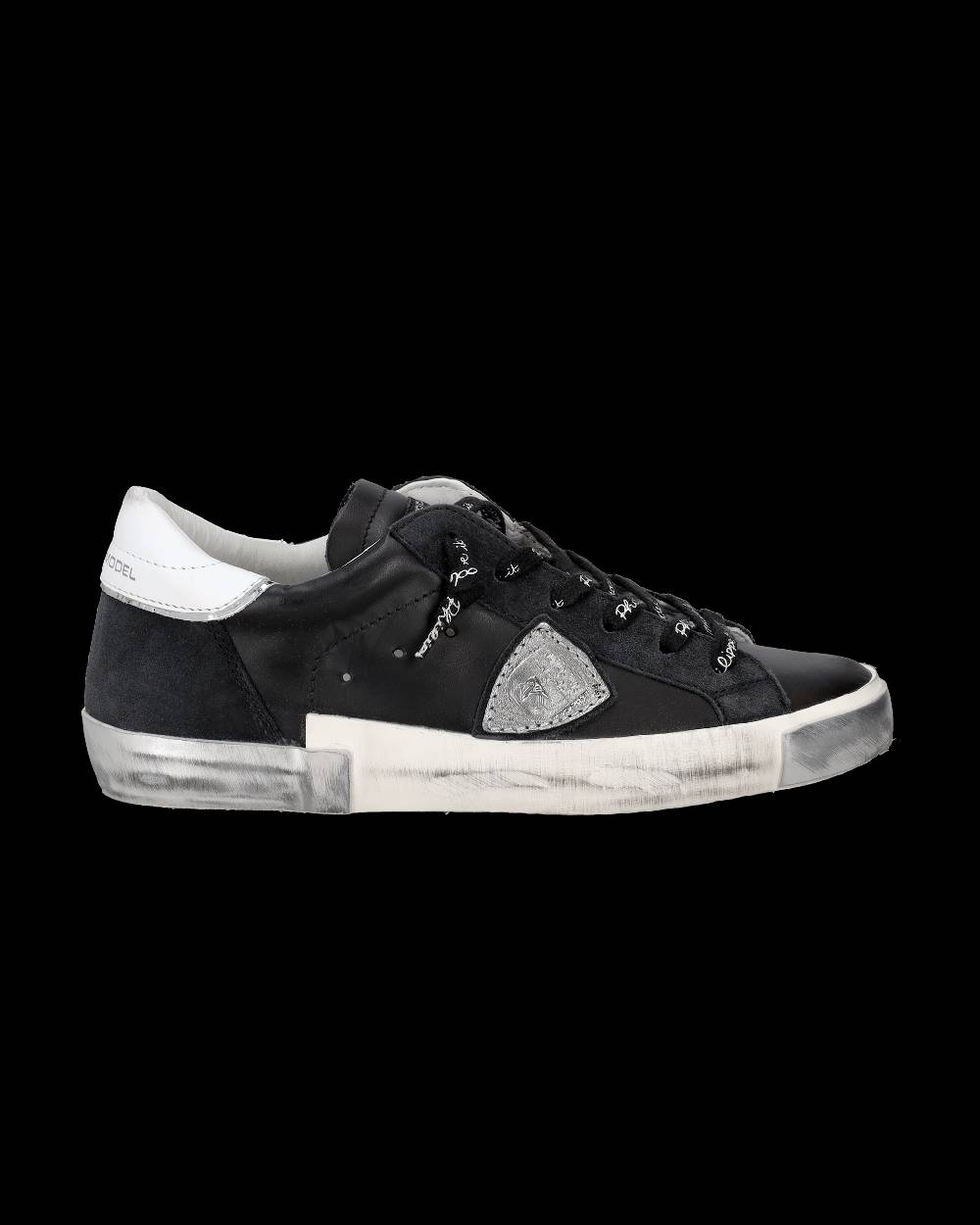 Philippe Model Sneaker Bassa Prsx Donna - Nero E Argento