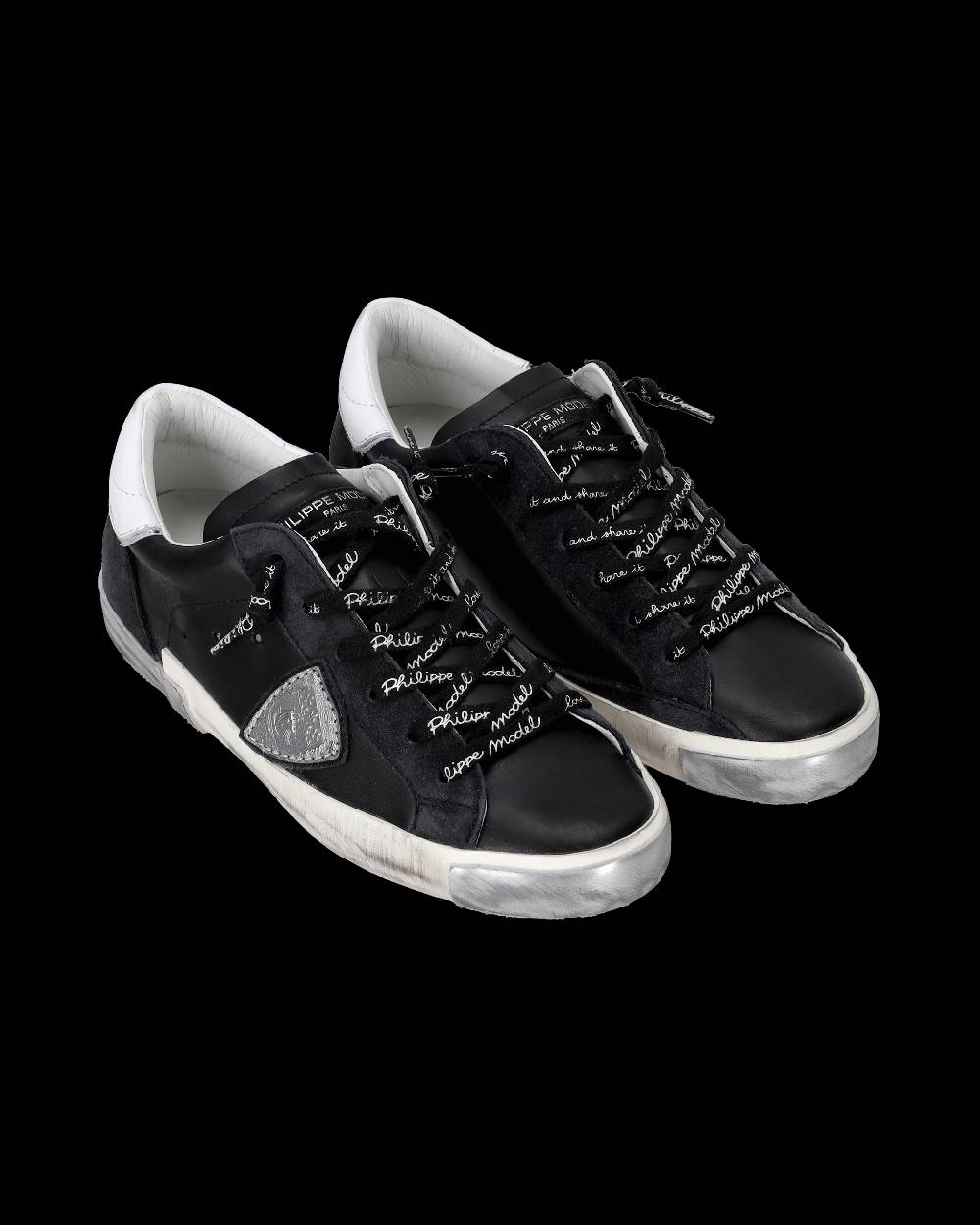 Philippe Model Sneaker bassa Prsx donna - nero e argento
