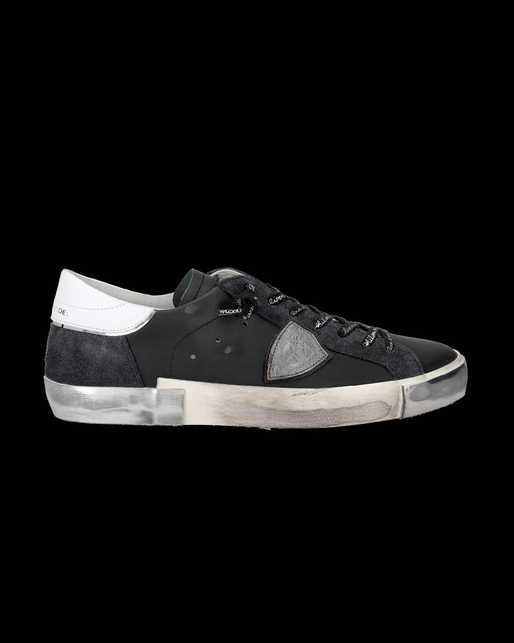 Philippe Model Sneaker Bassa Prsx Uomo - Nero E Argento