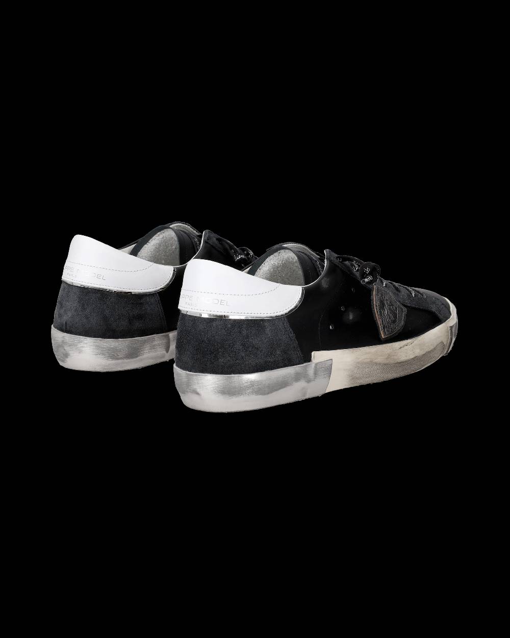 Philippe Model Sneaker Bassa Prsx Uomo - Nero E Argento