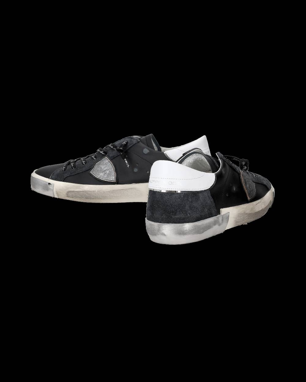 Philippe Model Sneaker Bassa Prsx Uomo - Nero E Argento