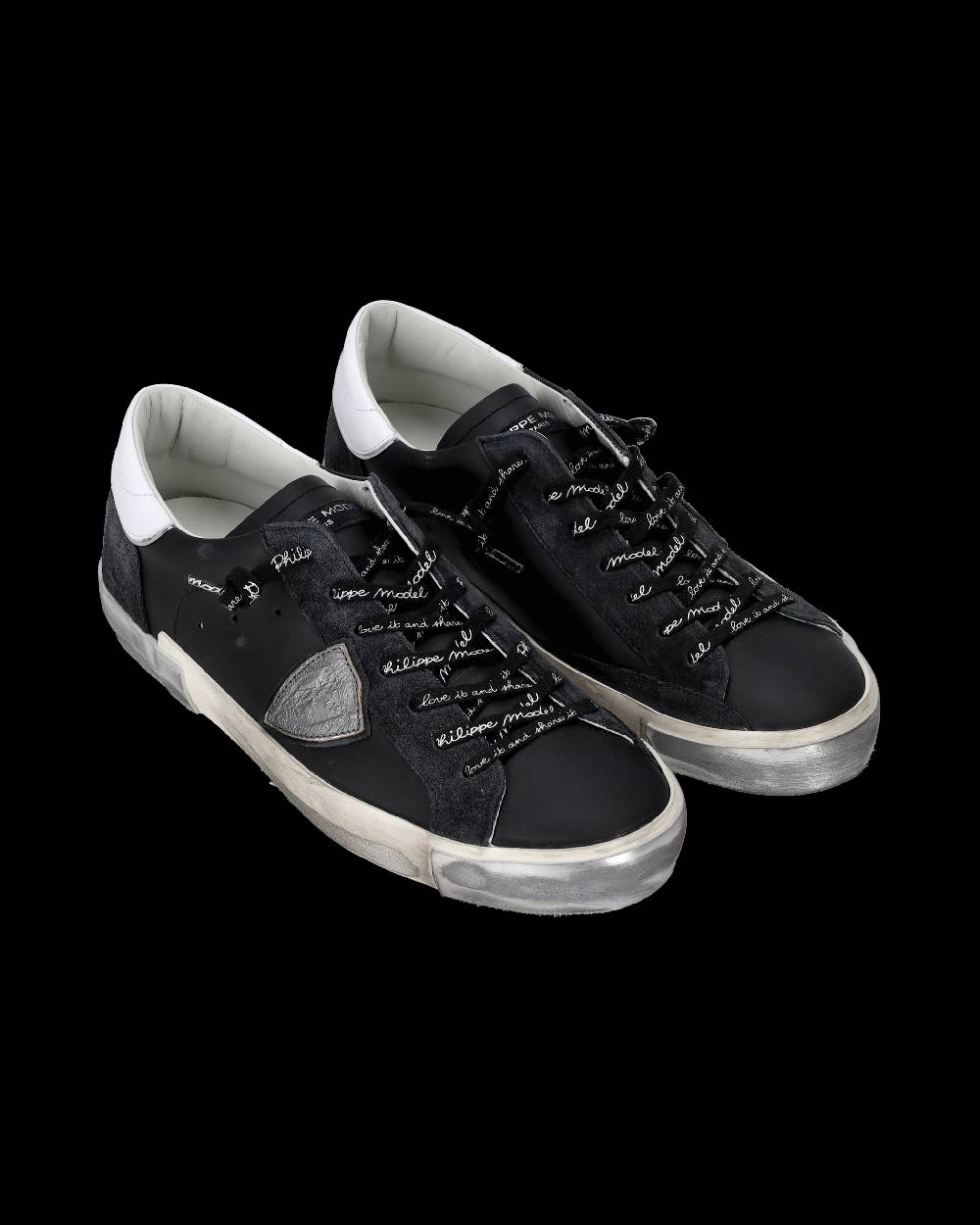 Philippe Model Sneaker bassa Prsx uomo - nero e argento