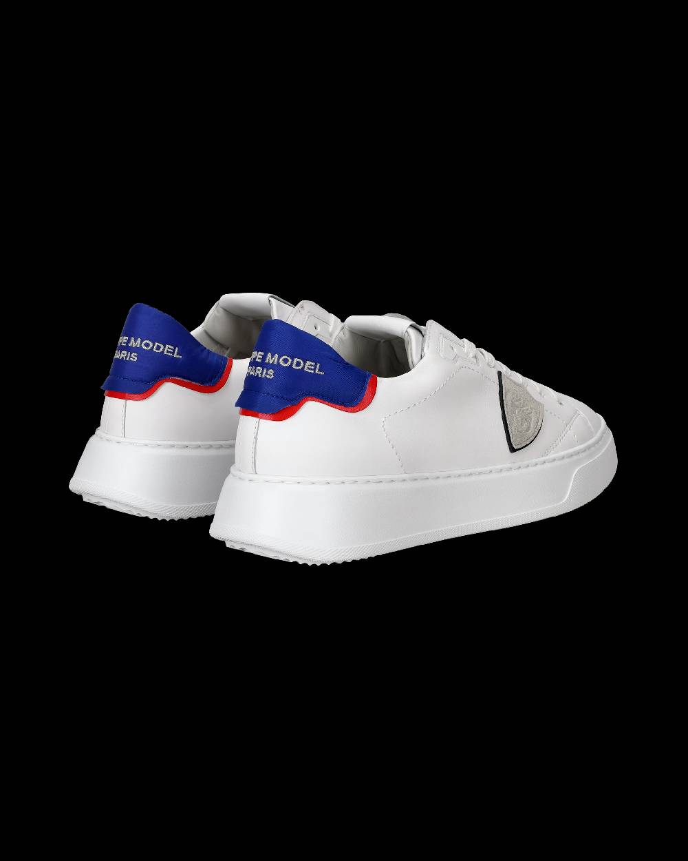 Philippe Model Sneaker Bassa Temple Uomo - Bianco, Rosso E Blu