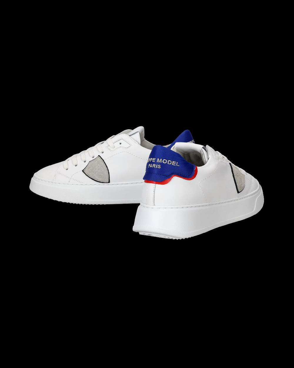 Philippe Model Sneaker Bassa Temple Uomo - Bianco, Rosso E Blu