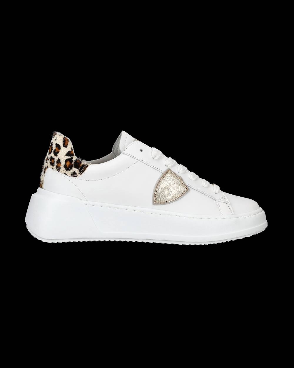 Philippe Model Sneaker Bassa Tres Temple Donna - Bianco E Animalier