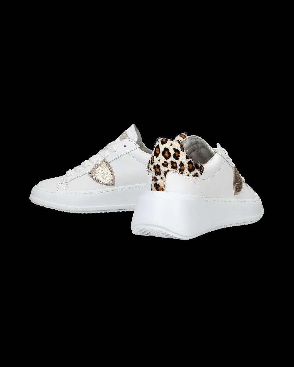 Philippe Model Sneaker Bassa Tres Temple Donna - Bianco E Animalier