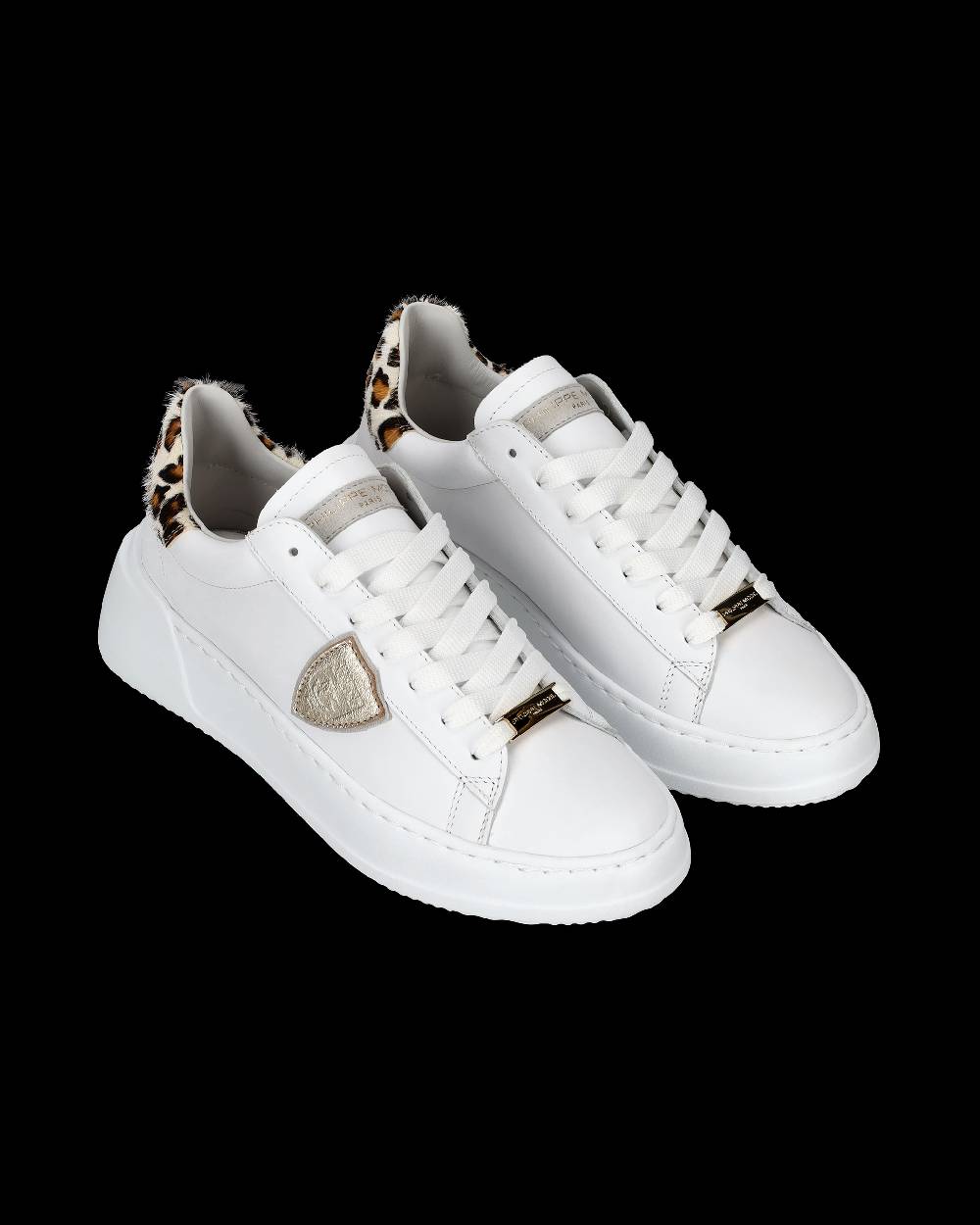 Philippe Model Sneaker bassa Tres Temple donna - bianco e animalier