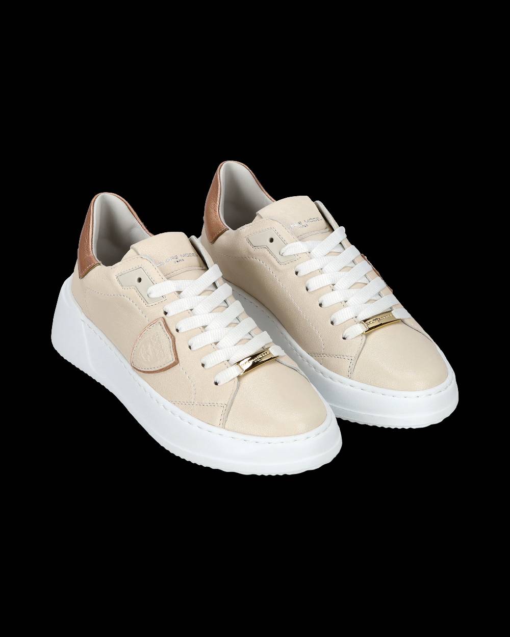 Philippe Model Sneaker Bassa Tres Temple Donna - Rosa E Nude