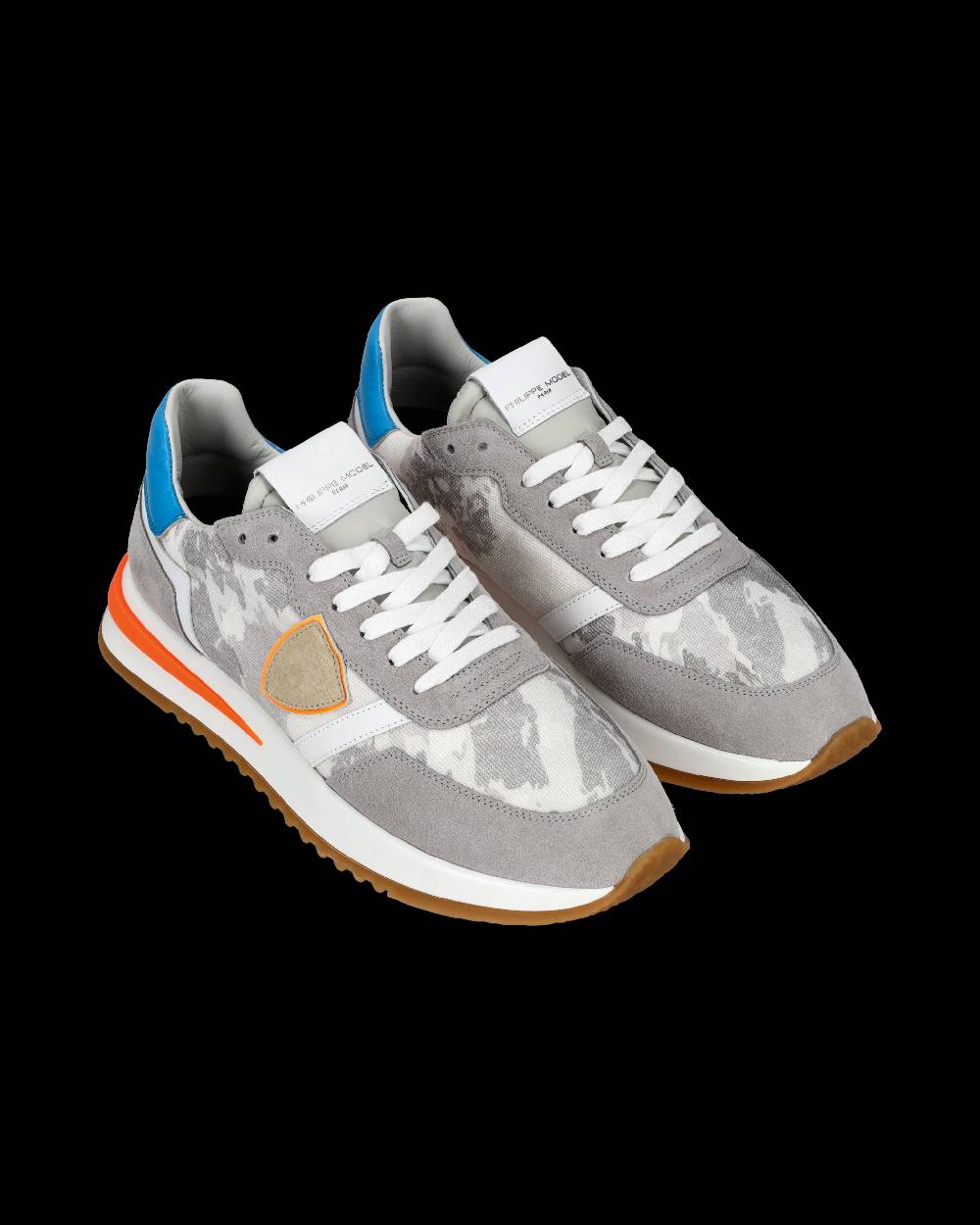 Philippe Model Sneaker bassa Tropez 2.1 uomo - grigio, bianco e arancio