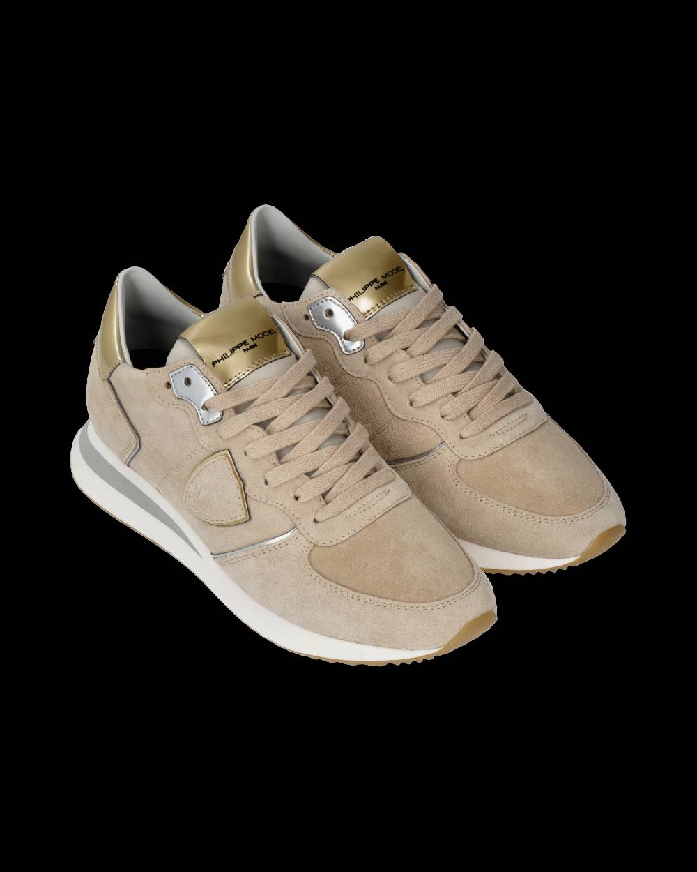 Philippe Model Sneaker bassa Trpx donna - beige e oro Philippe Model Sneaker bassa Trpx donna - beige e oro