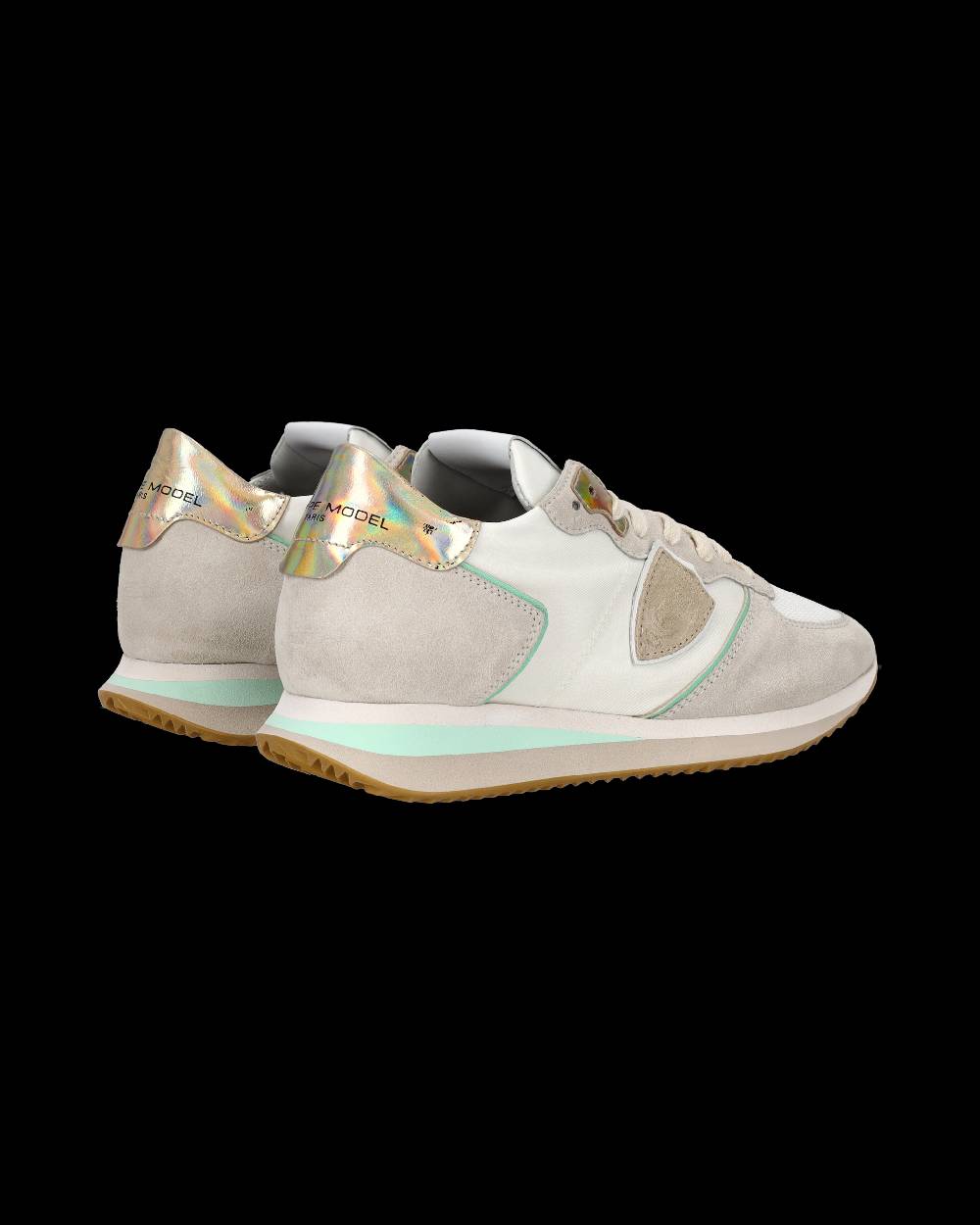 Philippe Model Sneaker Bassa Trpx Donna - Bianco, Acqua E Oro
