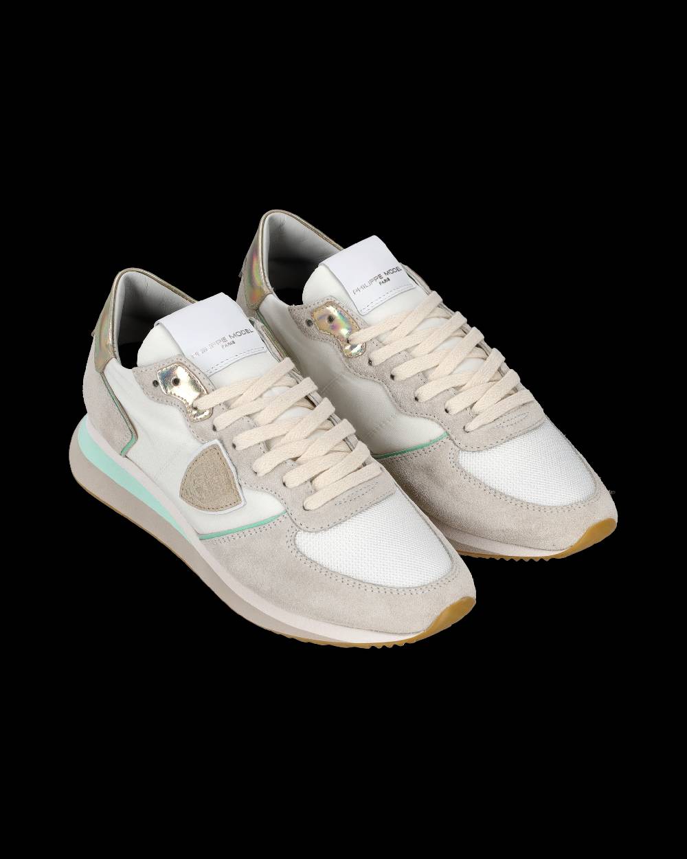 Philippe Model Sneaker bassa Trpx donna - bianco, acqua e oro