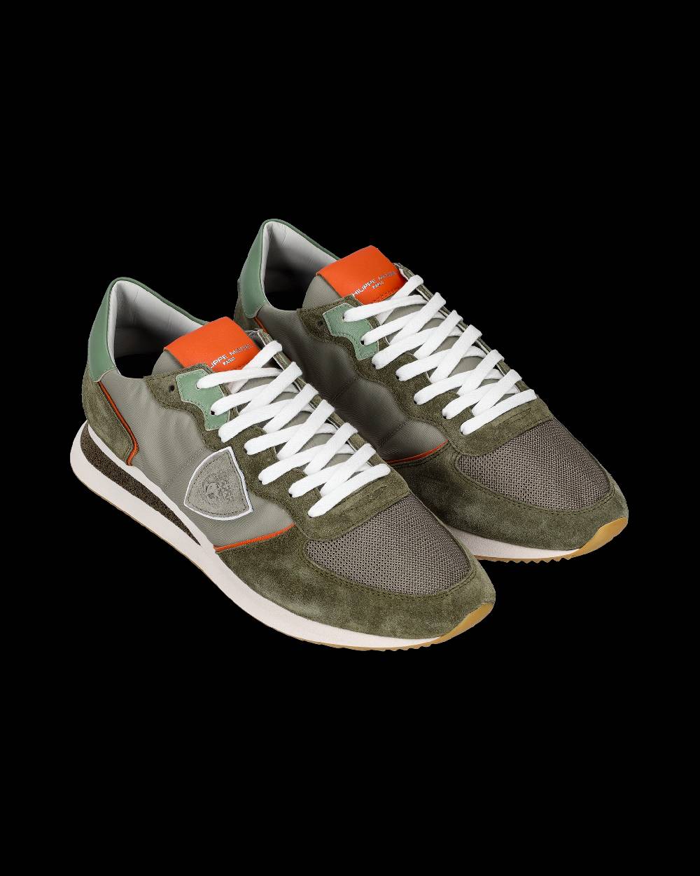 Philippe Model Sneaker bassa Trpx uomo - verde e arancio