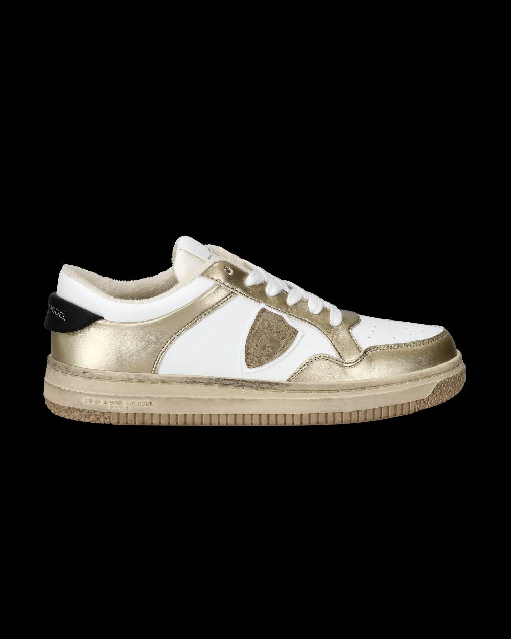 Philippe Model Sneaker Basse Lyon Donna - Bianco E Oro