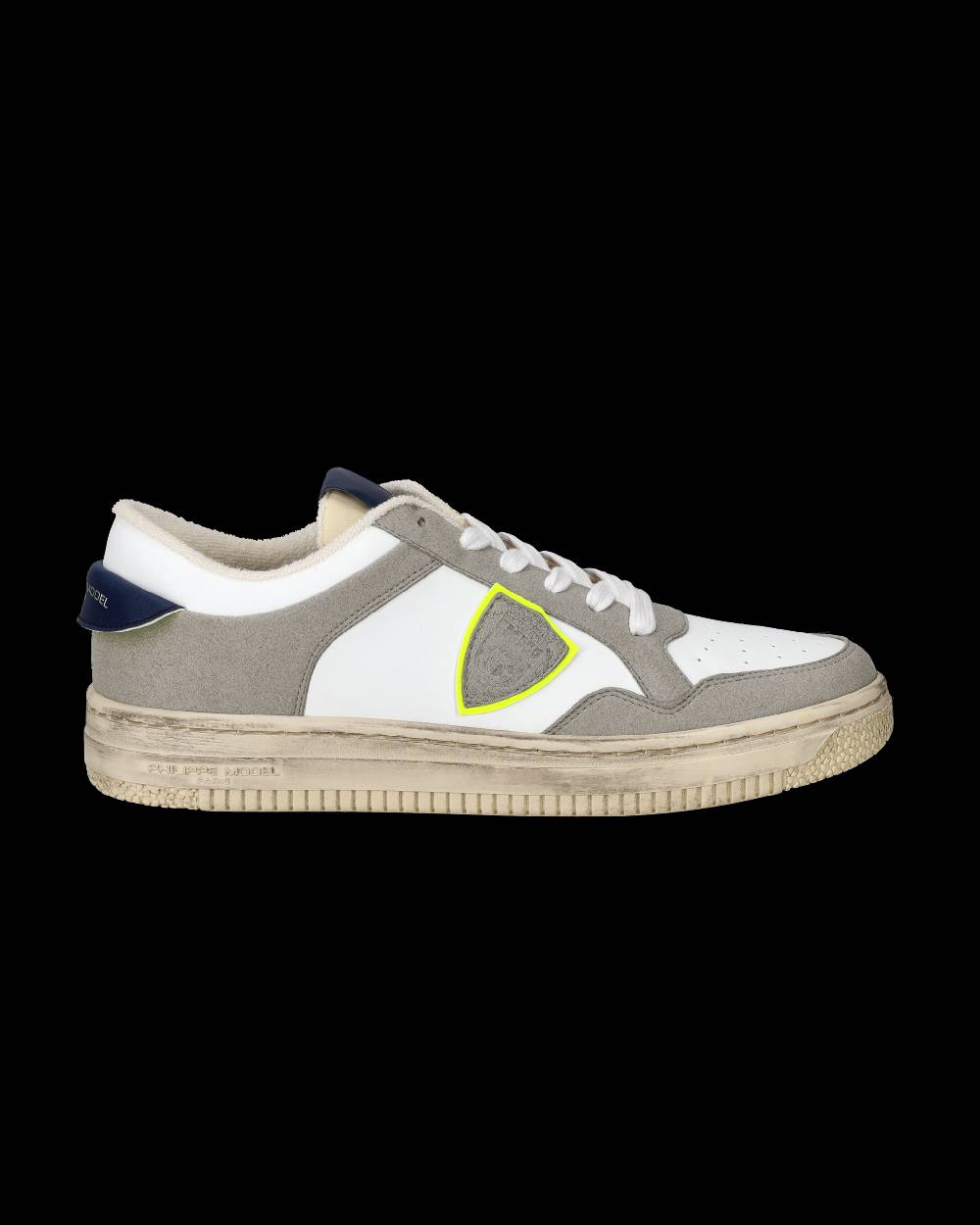 Philippe Model Sneaker Basse Lyon Uomo - Bianco, Blu E Giallo