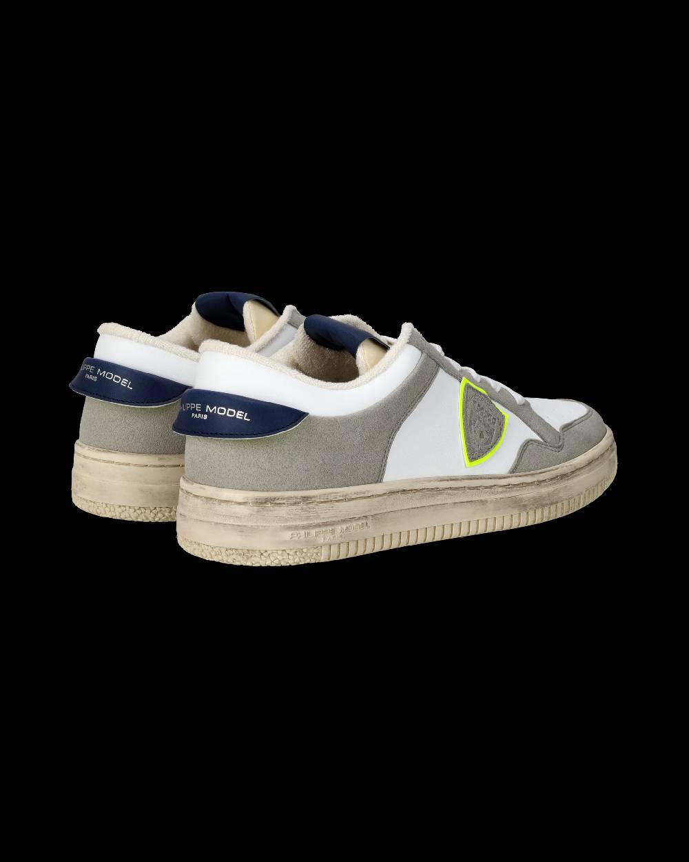 Philippe Model Sneaker Basse Lyon Uomo - Bianco, Blu E Giallo
