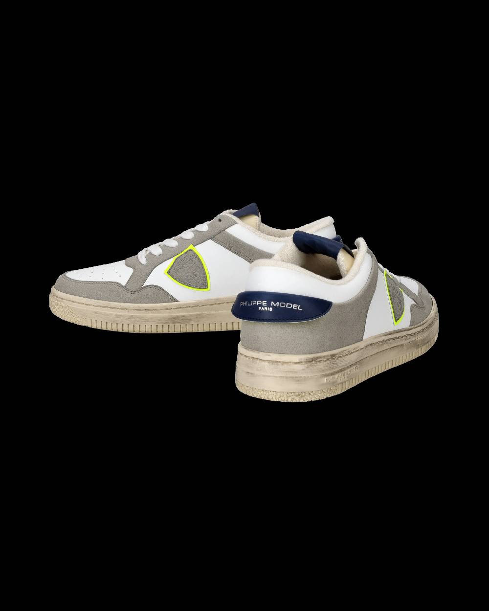 Philippe Model Sneaker Basse Lyon Uomo - Bianco, Blu E Giallo