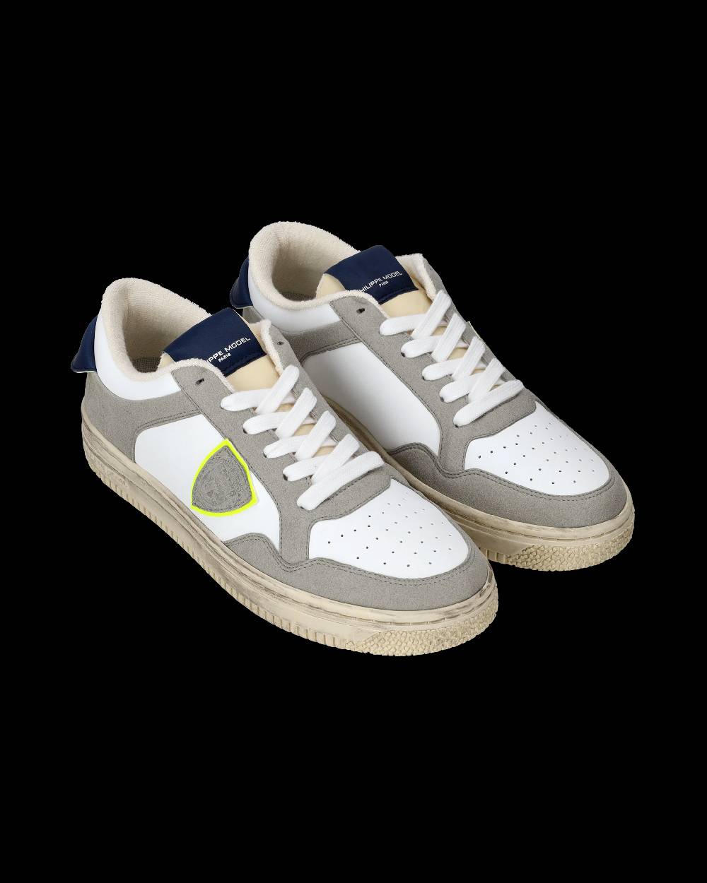 Philippe Model Sneaker basse Lyon uomo - bianco, blu e giallo