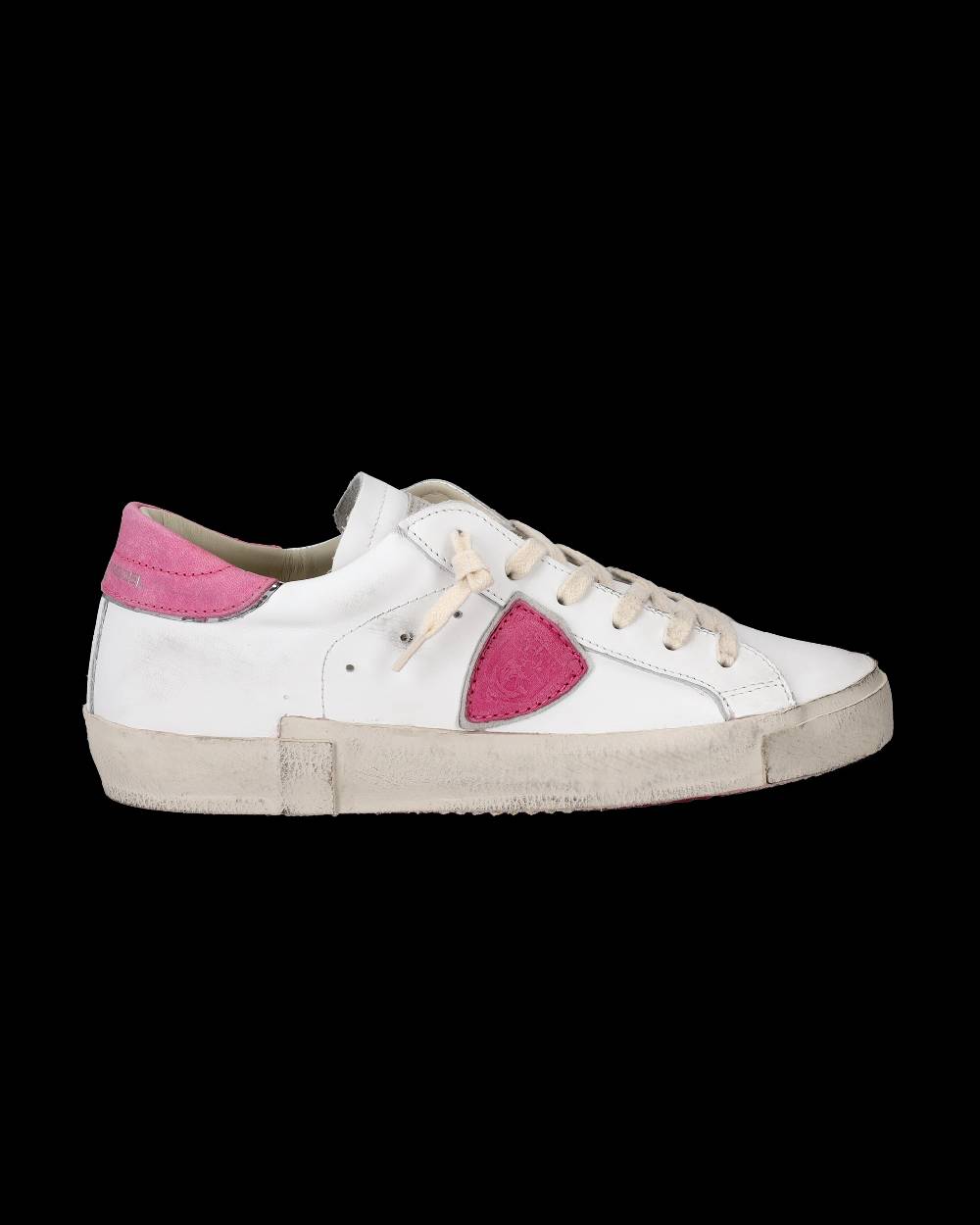 Philippe Model Sneaker Basse Paris Donna - Bianco E Fucsia