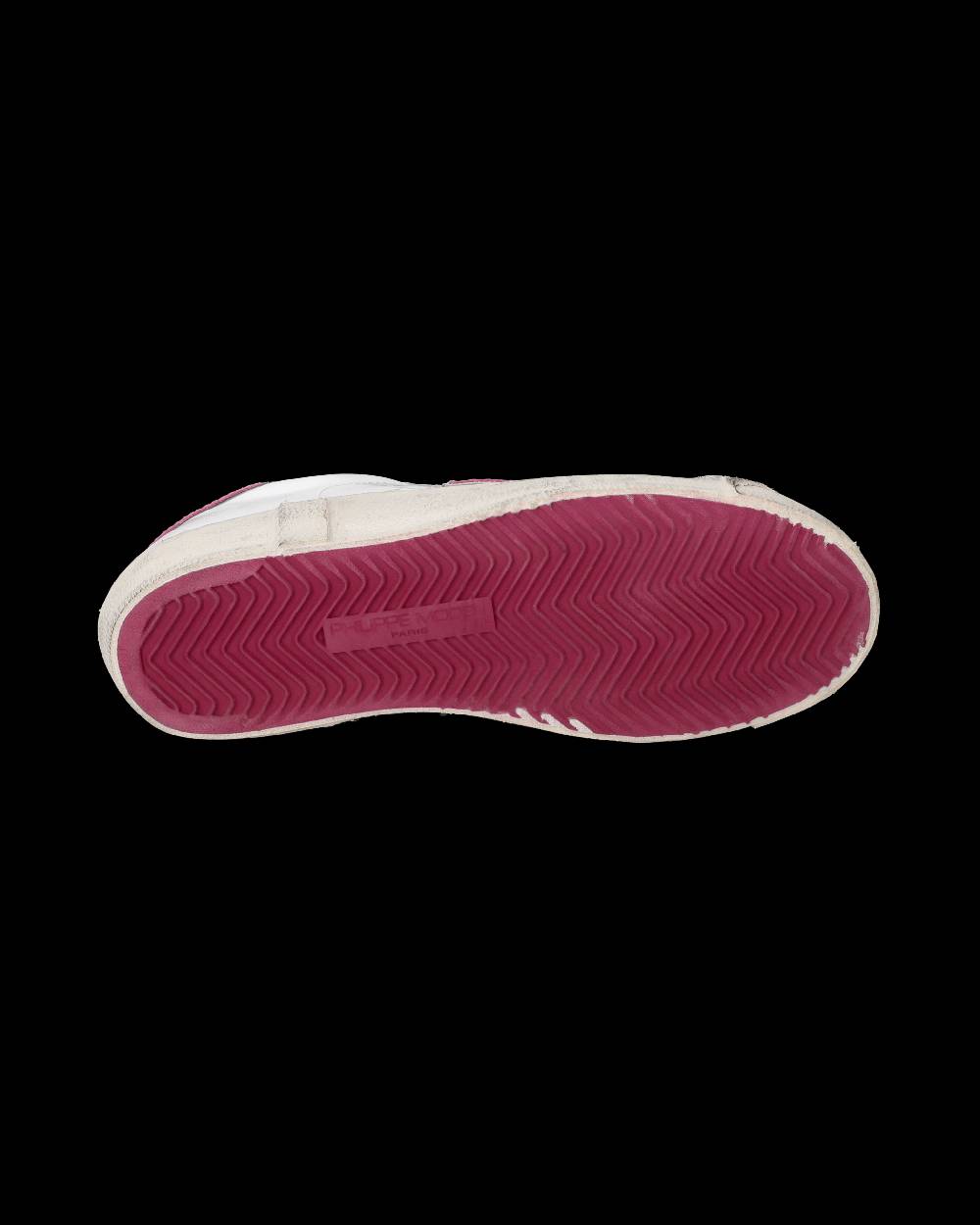 Philippe Model Sneaker Basse Paris Donna - Bianco E Fucsia