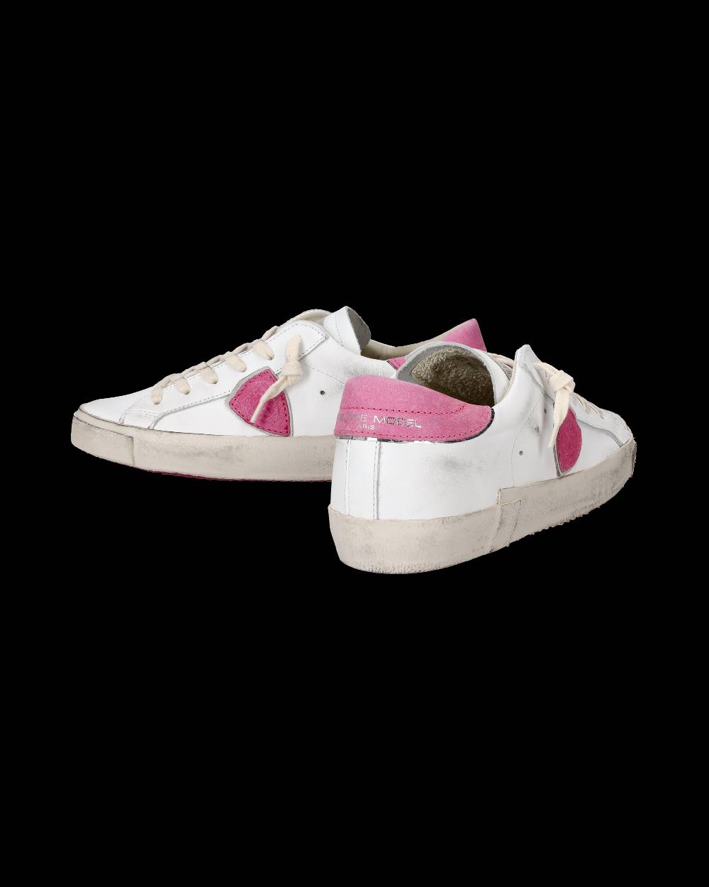 Philippe Model Sneaker Basse Paris Donna - Bianco E Fucsia