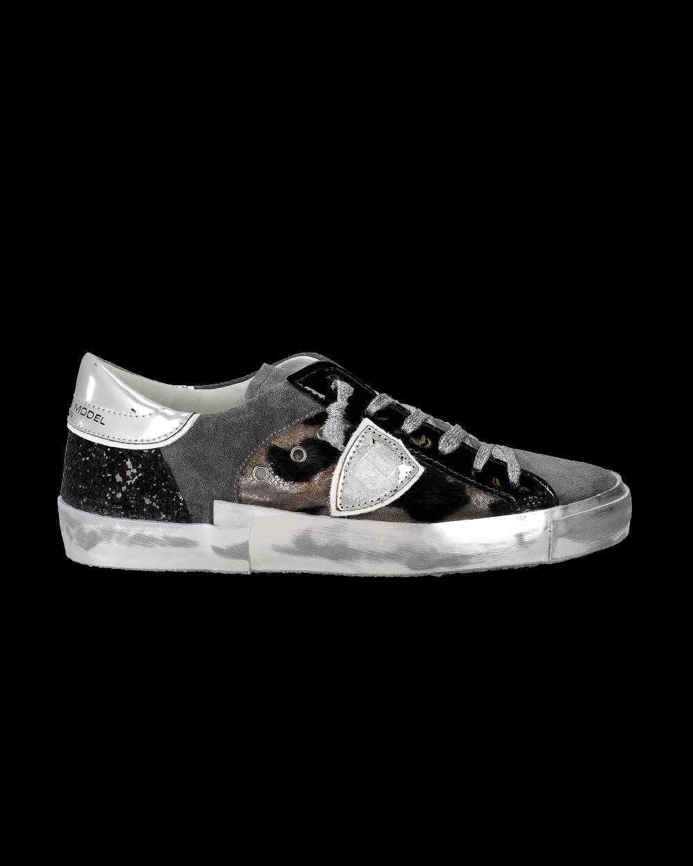 Philippe Model Sneaker Basse Paris Donna - Nero E Grigio