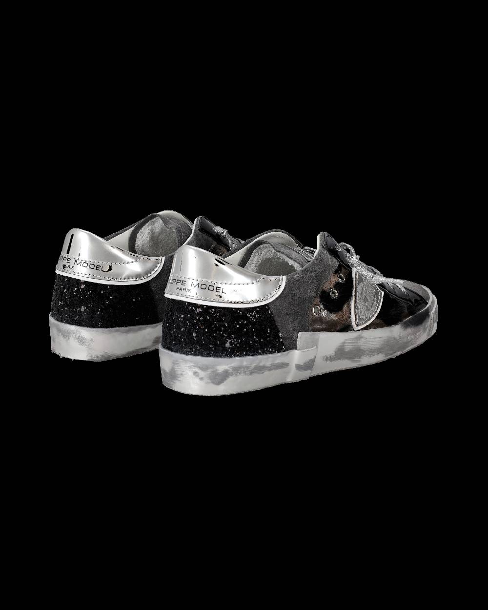 Philippe Model Sneaker Basse Paris Donna - Nero E Grigio