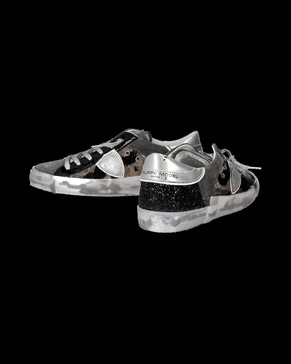 Philippe Model Sneaker Basse Paris Donna - Nero E Grigio