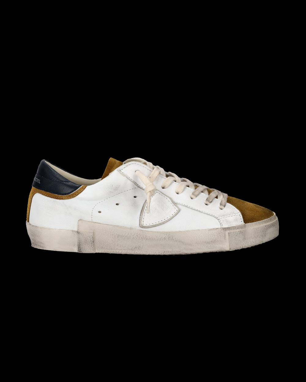 Philippe Model Sneaker Basse Paris Uomo - Bianco E Senape
