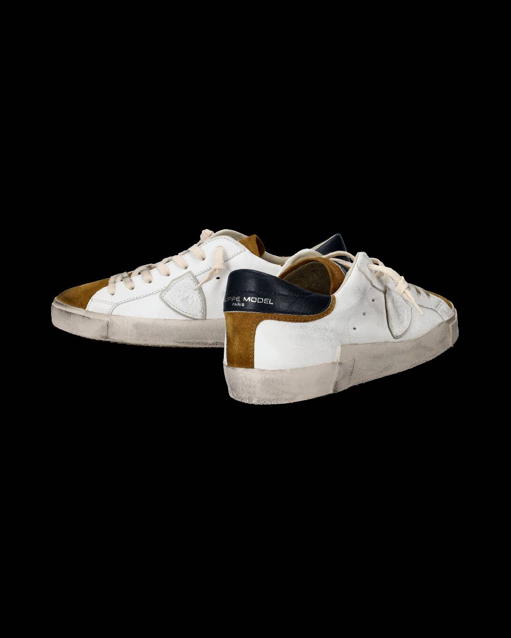 Philippe Model Sneaker Basse Paris Uomo - Bianco E Senape